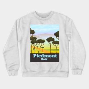 Piedmont Italy travel poster Crewneck Sweatshirt